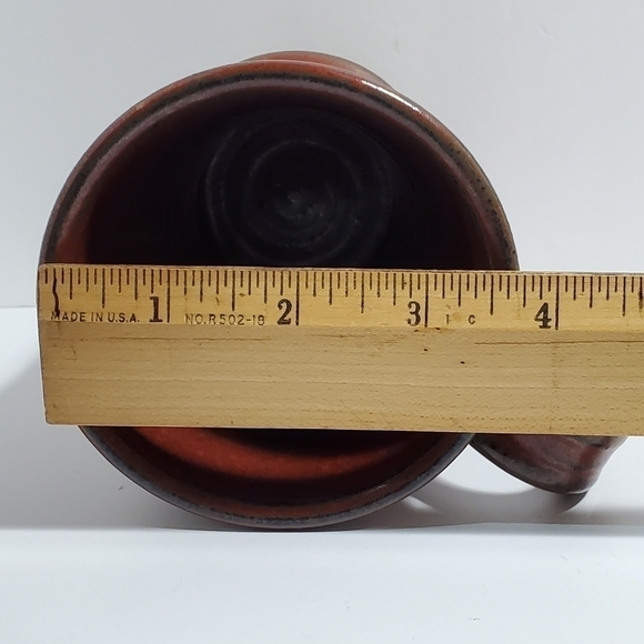 Sunset Hill Hand thrown Stoneware Texas Seal coffee mug Maroon - Picture 3 of 12